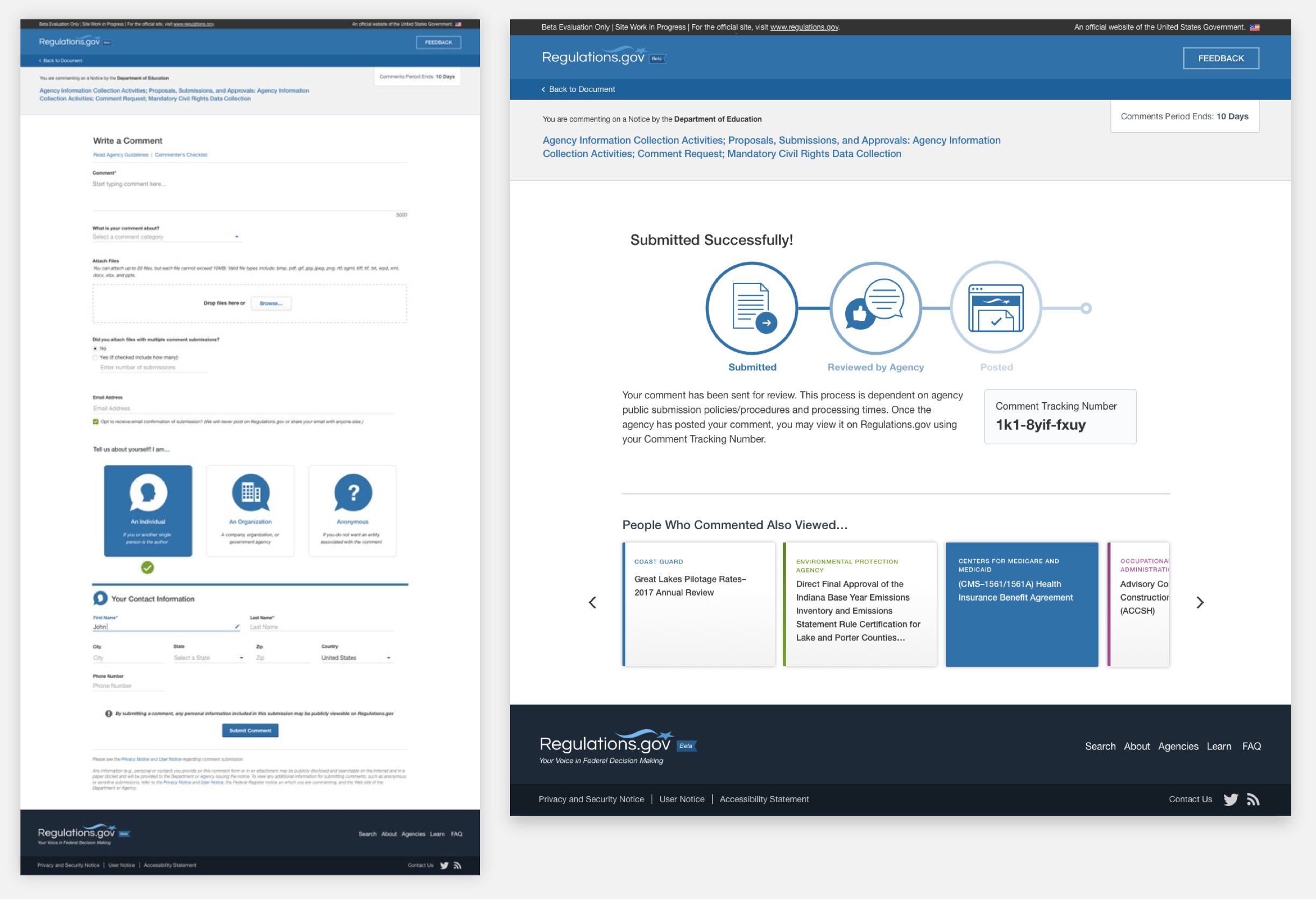 Regulations.gov Forms